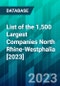 List of the 1,500 Largest Companies North Rhine-Westphalia [2023] - Product Image
